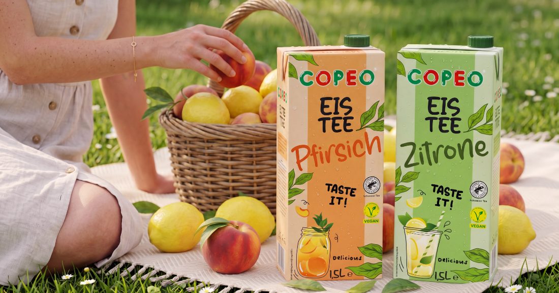 COPEO Serie quer: Eistee Pfirsich und Zitrone