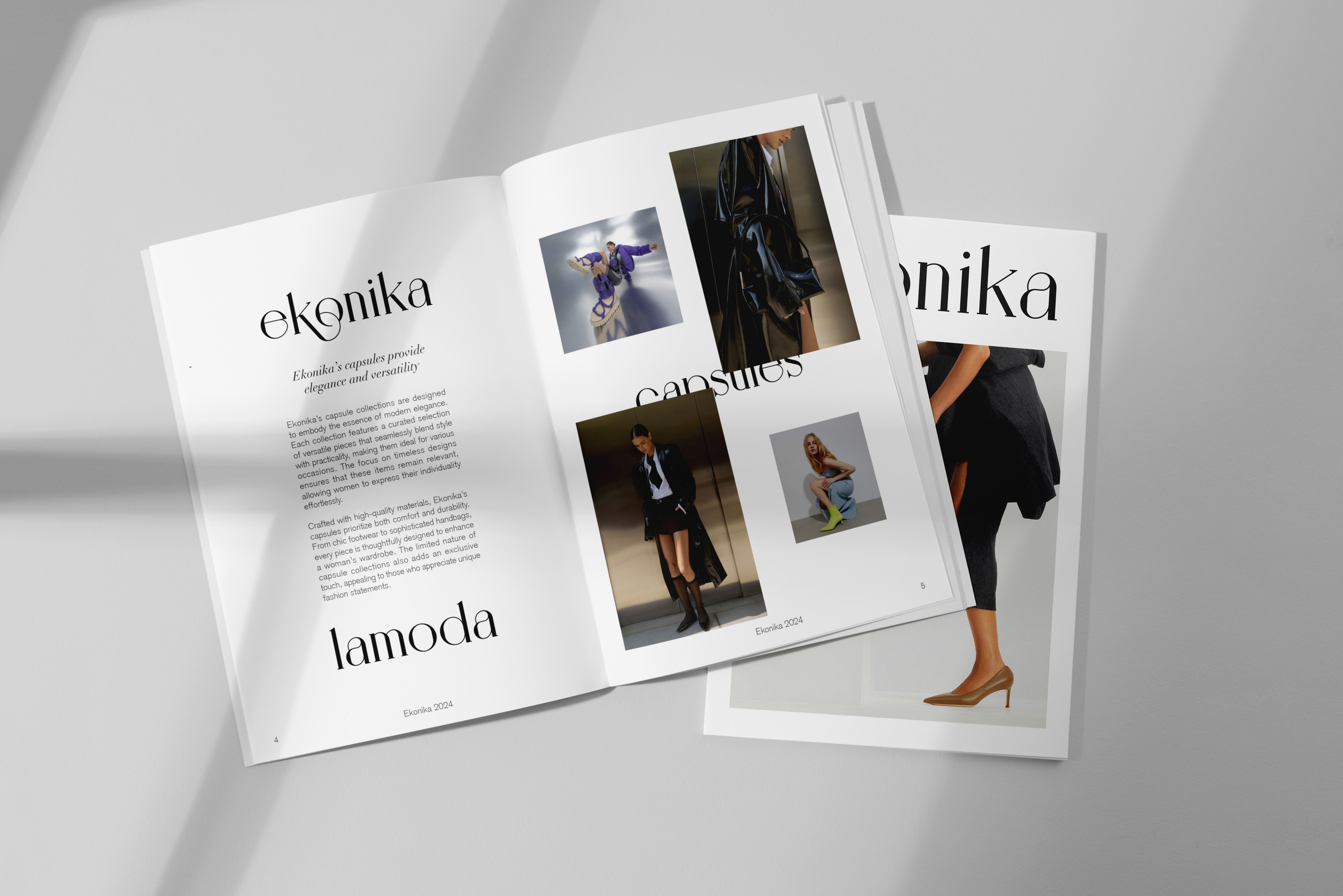 Editorial-Look aus der Ekonika Kollektion, ganz in Schwarz mit Mary-Jane-Schuhen