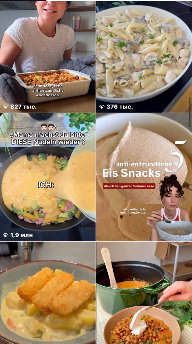 Populäre Rezept-Reels mit Views